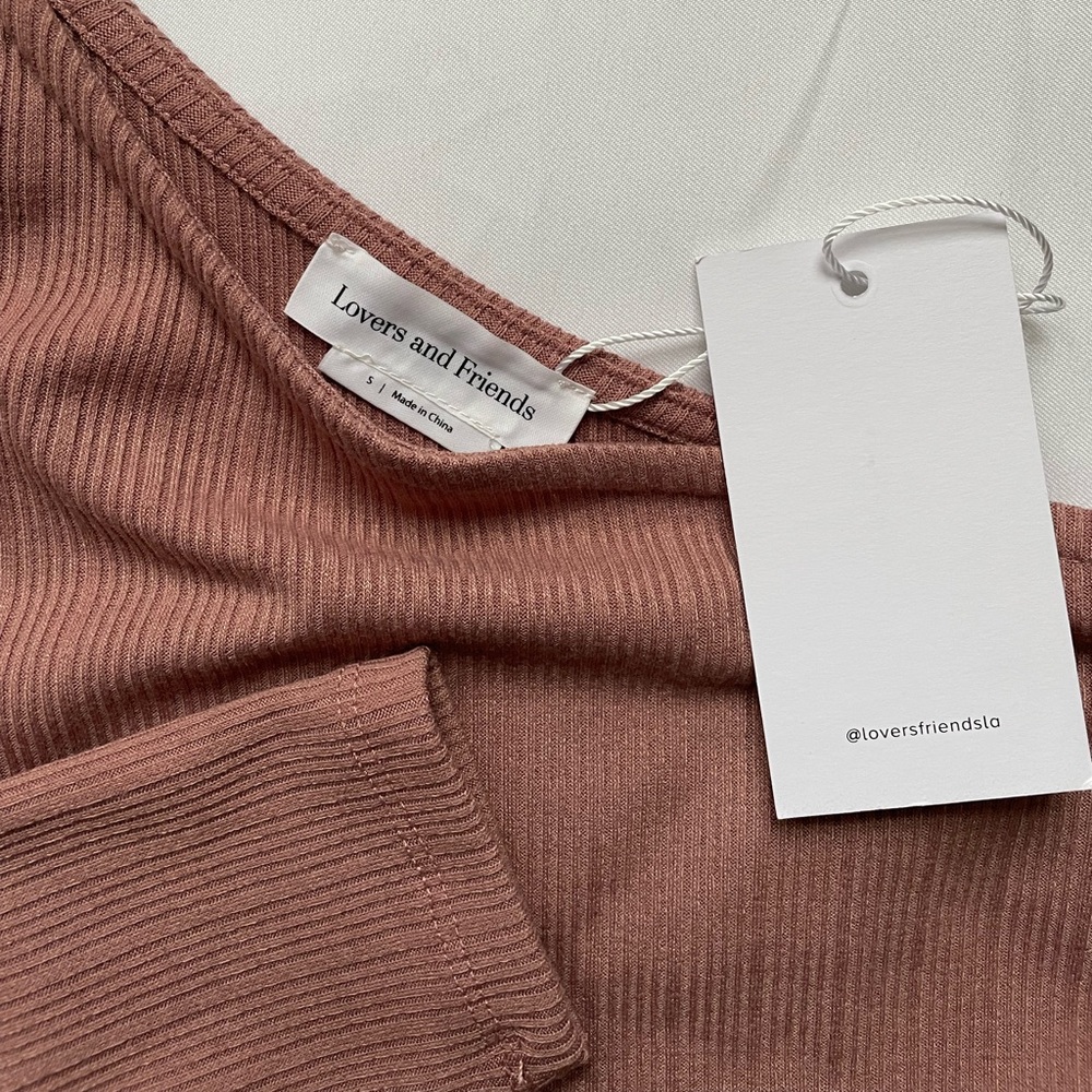 Lovers and Friends Milan One Shoulder Wrap Top in Blush - Picture 7 of 8